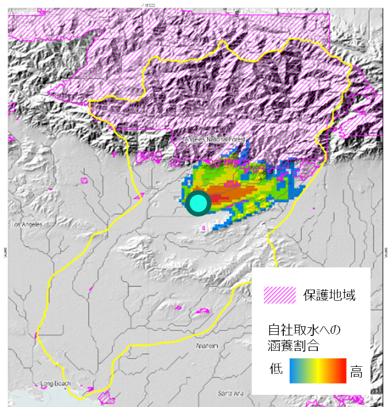 図　取水が依存する重要エリア評価