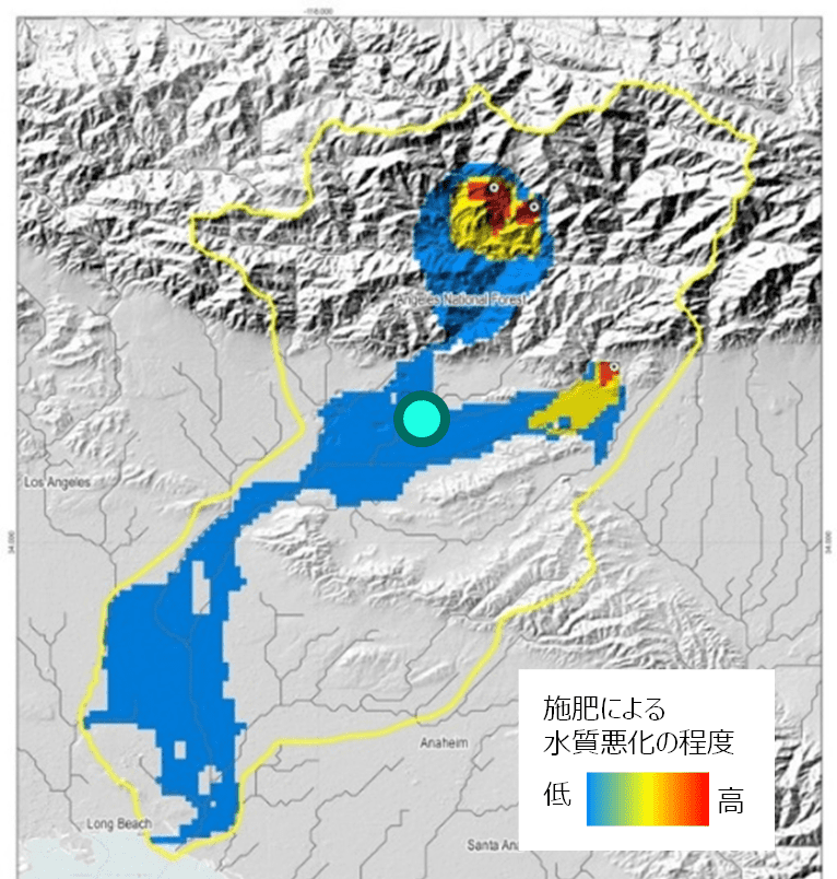図　施肥による影響領域評価